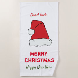 Minimale Kerstmis en Nieuwjaar gelukkig Strandlaken