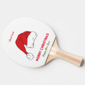 Minimale Kerstmis en Nieuwjaar gelukkig Tafeltennisbatje (Zijkant)