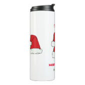 Minimale Kerstmis en Nieuwjaar gelukkig Thermosbeker (Gedraaid links)