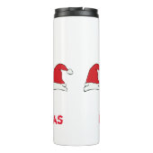 Minimale Kerstmis en Nieuwjaar gelukkig Thermosbeker (Achterkant)