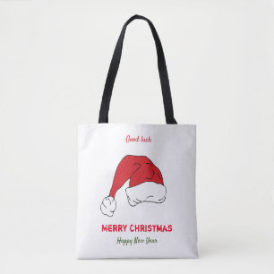 Minimale Kerstmis en Nieuwjaar gelukkig Tote Bag