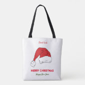 Minimale Kerstmis en Nieuwjaar gelukkig Tote Bag (Achterkant)