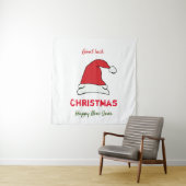 Minimale Kerstmis en Nieuwjaar gelukkig Wandkleed (In situ)