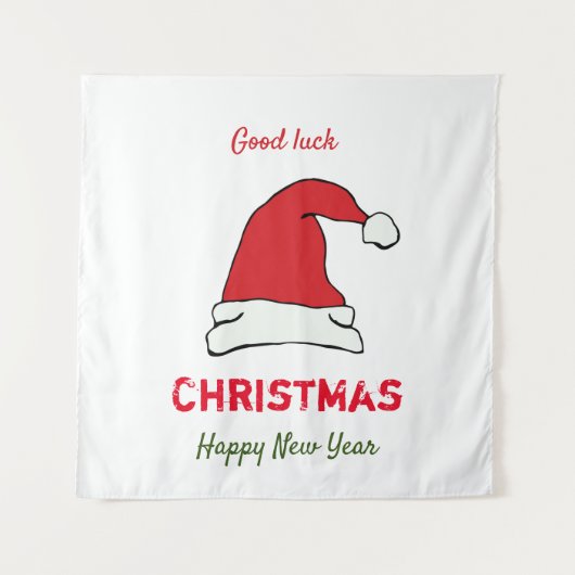 Minimale Kerstmis en Nieuwjaar gelukkig Wandkleed (Voorkant)