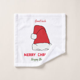 Minimale Kerstmis en Nieuwjaar gelukkig Washandje