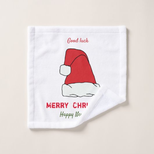 Minimale Kerstmis en Nieuwjaar gelukkig Washandje (Wasdoekje)