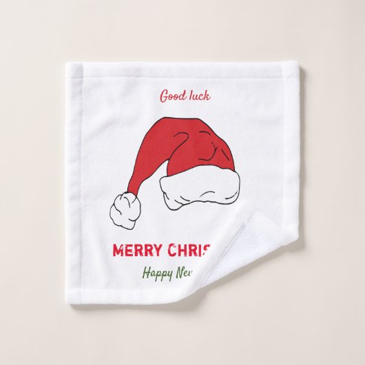 Minimale Kerstmis en Nieuwjaar gelukkig Washandje (Wasdoekje)