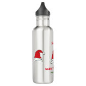 Minimale Kerstmis en Nieuwjaar gelukkig Waterfles (Links)