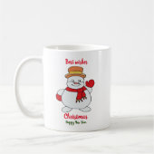 Minimale kerstmis en nieuwjaar Happy Coffee Mu Koffiemok (Links)