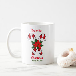 Minimale kerstmis en nieuwjaar Happy Coffee Mu Koffiemok