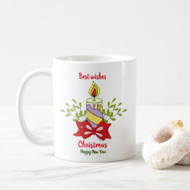 Minimale kerstmis en nieuwjaar Happy Coffee Mu Koffiemok