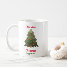 Minimale kerstmis en nieuwjaar Happy Coffee Mu Koffiemok
