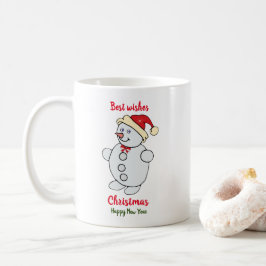 Minimale kerstmis en nieuwjaar Happy Coffee Mu Koffiemok