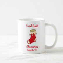 Minimale kerstmis en nieuwjaar Happy Coffee Mu