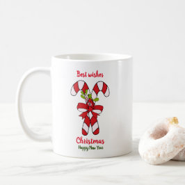 Minimale kerstmis en nieuwjaar Happy Coffee Mu Koffiemok