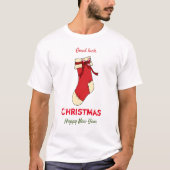 Minimale Kerstmis en Nieuwjaar Happy T-Shirt (Voorkant)