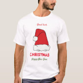 Minimale Kerstmis en Nieuwjaar Happy T-Shirt (Voorkant)