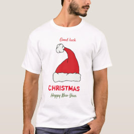 Minimale Kerstmis en Nieuwjaar Happy T-Shirt