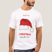 Minimale Kerstmis en Nieuwjaar Happy T-Shirt (Voorkant)