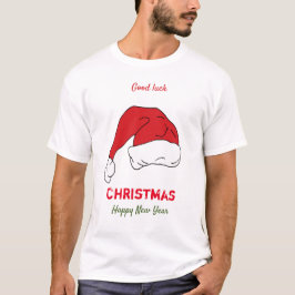 Minimale Kerstmis en Nieuwjaar Happy T-Shirt