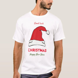 Minimale Kerstmis en Nieuwjaar Happy T-Shirt