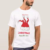 Minimale Kerstmis en Nieuwjaar Happy T-Shirt (Voorkant)