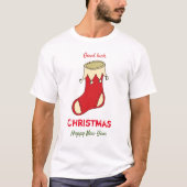 Minimale Kerstmis en Nieuwjaar Happy T-Shirt (Voorkant)