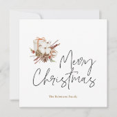 Minimale Kerstmis Feestdagenkaart (Voorkant)