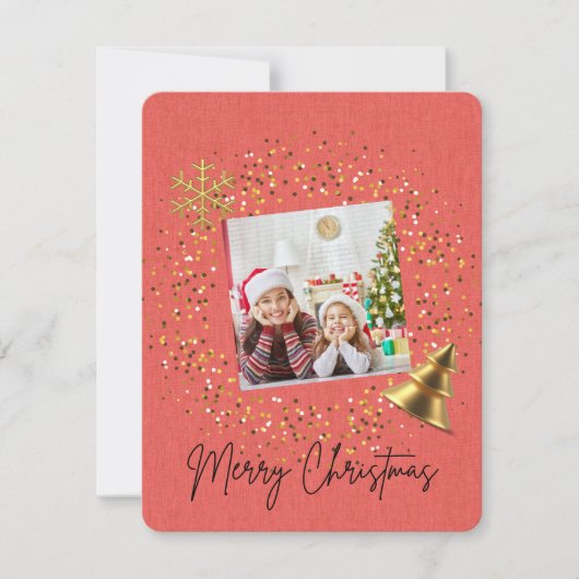 Minimale Kerstmis Feestdagenkaart (Voorkant)