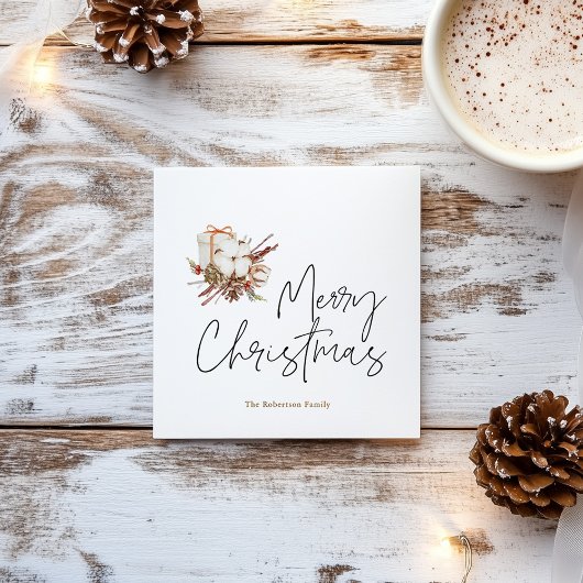 Minimale Kerstmis Feestdagenkaart