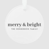 Minimale Kerstmis | Fusie en heldere eenvoudige fo Ornament (achterkant)