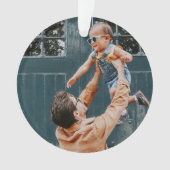 Minimale Kerstmis | Fusie en heldere eenvoudige fo Ornament (voorkant)