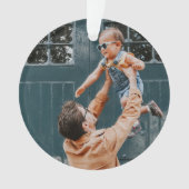 Minimale Kerstmis | Fusie en heldere fotoolijf Ornament (voorkant)