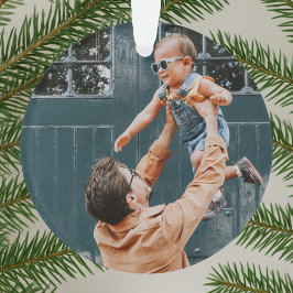 Minimale Kerstmis | Fusie en heldere fotoolijf Ornament