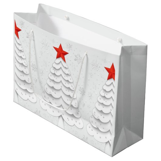 Minimale Kerstmis Groot Cadeauzakje (Voorkant Gekanteld)