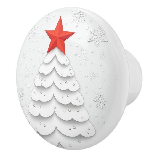 Minimale Kerstmis Keramische Knop (Rechts)