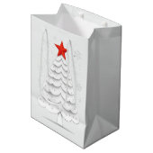 Minimale Kerstmis Medium Cadeauzakje (Voorkant Gekanteld)