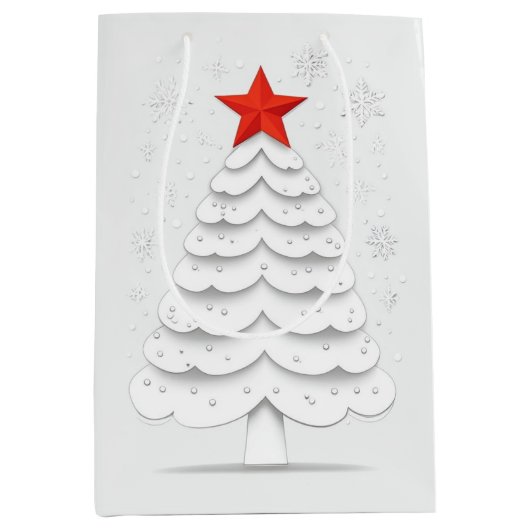 Minimale Kerstmis Medium Cadeauzakje (Voorkant)