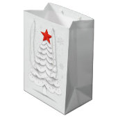 Minimale Kerstmis Medium Cadeauzakje (Achterkant Gekanteld)