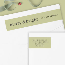 Minimale Kerstmis | Merry and Bright Green Address