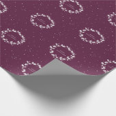 Minimale Kerstmis met Elegant Winterberry Holly Wr Cadeaupapier (Hoek)