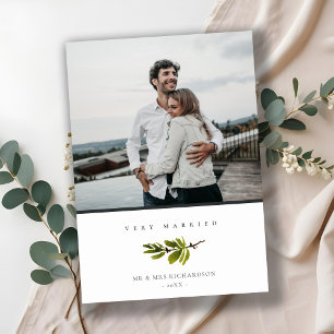 Minimale Kerstmis met foto's uit de pine branche Feestdagenkaart