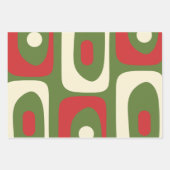 Minimale Kerstmis met Piquet Retro uit de middelee Inpakpapier Vel (Voorkant)