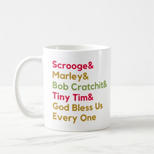 Minimale kerstmis met scrolloge Marley Modern Koffiemok (Links)