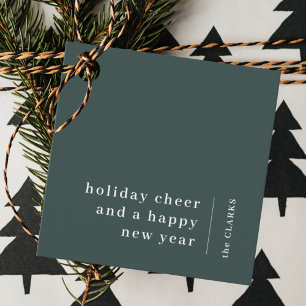 Minimale Kerstmis Modern Stijlvol bos groen Bedankjes Labels