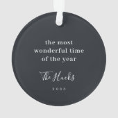 Minimale Kerstmis | Modern stijlvolle familiefoto Ornament (achterkant)