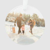 Minimale Kerstmis | Modern stijlvolle familiefoto Ornament (voorkant)