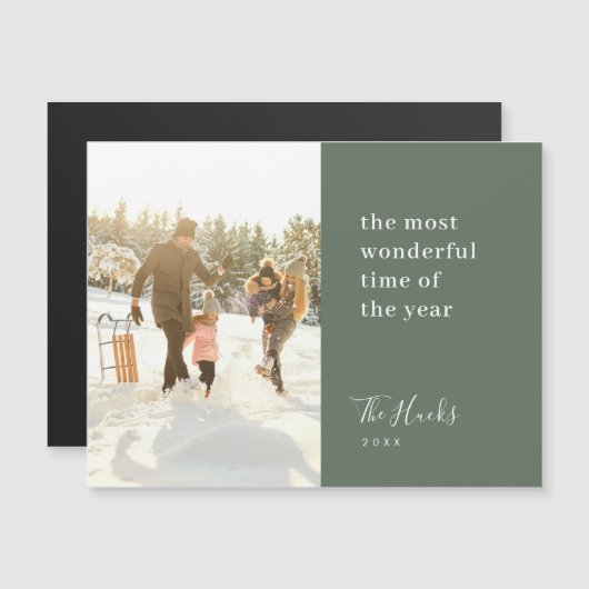Minimale Kerstmis Moderne, stijlvolle Kaart (Voorkant / Achterkant)