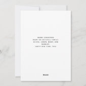 Minimale Kerstmis | One Photo Joy and Peace Feestdagenkaart (Achterkant)