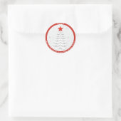 Minimale Kerstmis Ronde Sticker (Tas)